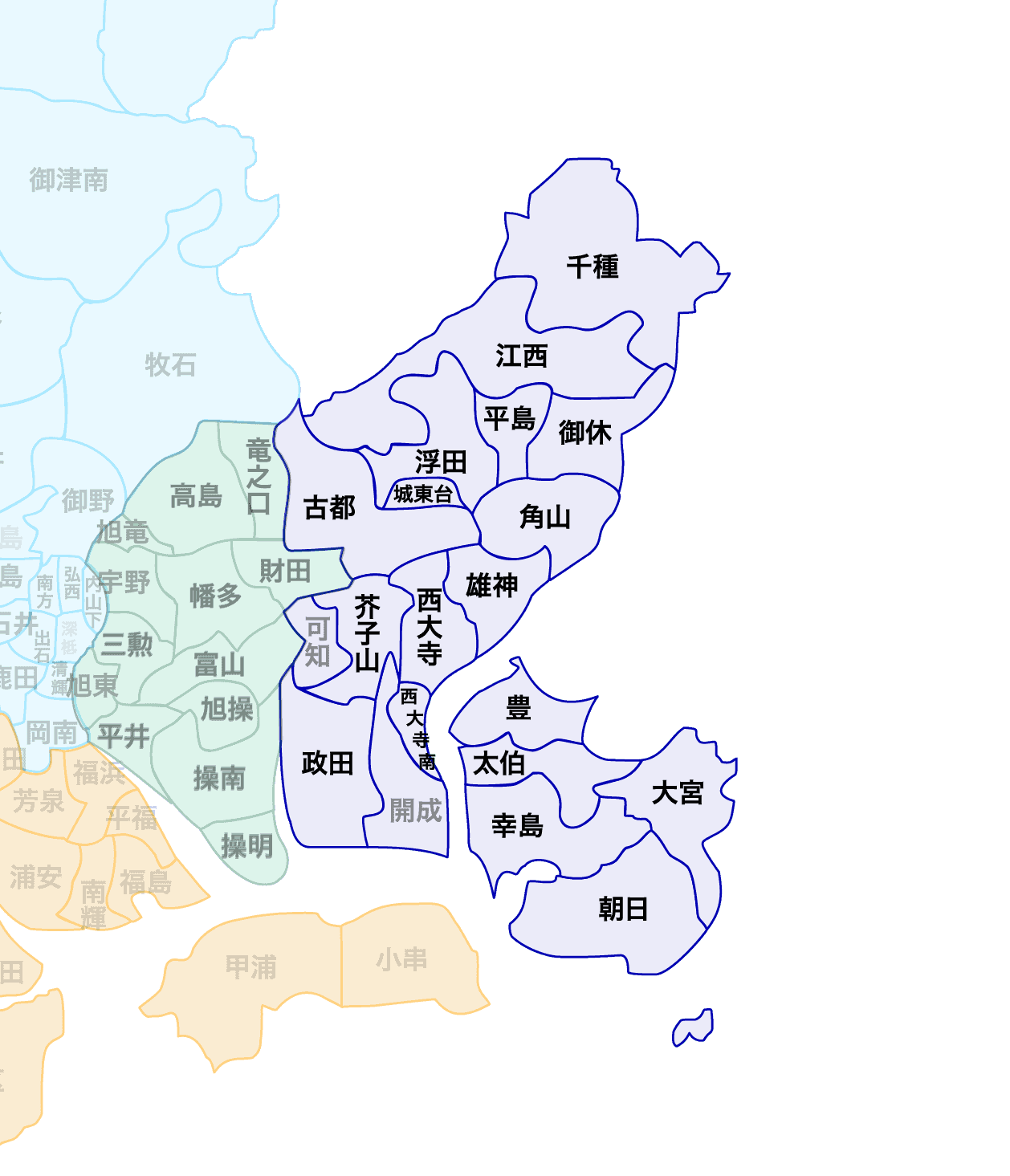 岡山市東区 町内会マップ