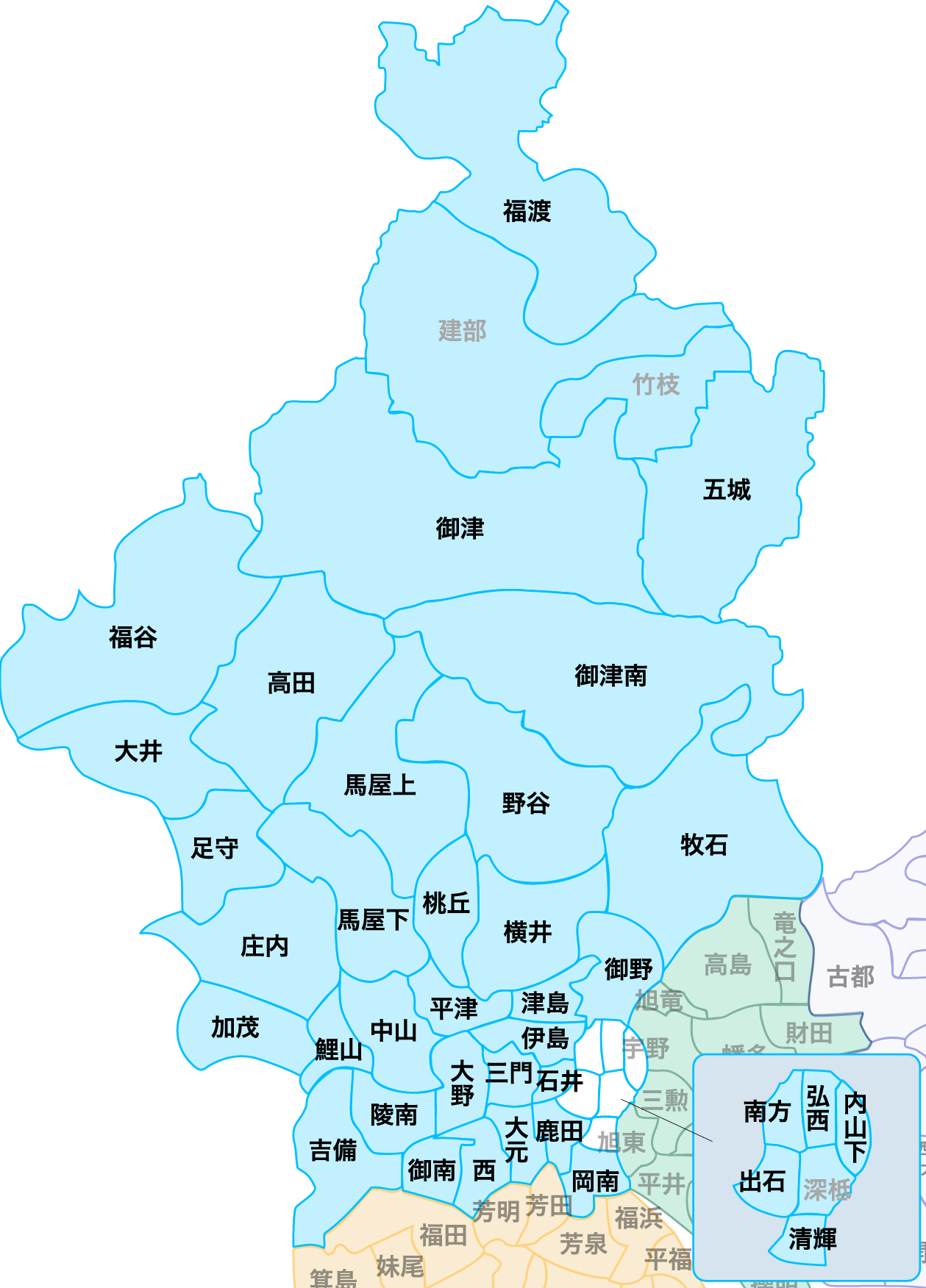 岡山市北区 町内会マップ