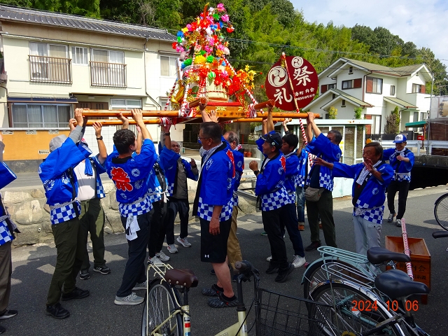 樽神輿の巡回終了