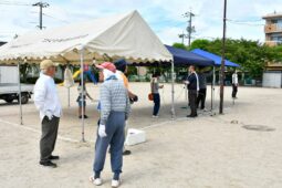 夏祭り1週間前 設営