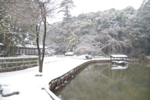 曹源寺中庭の雪景色