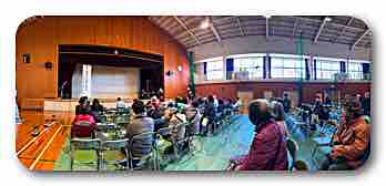 防災訓練　内山下小学校にて