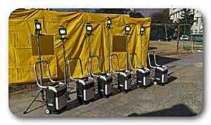 防災訓練　内山下小学校にて