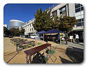 防災訓練　内山下小学校にて