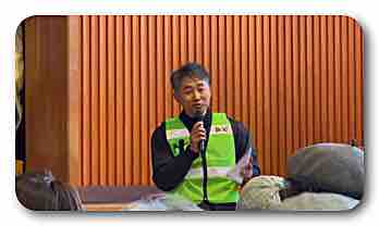 防災訓練　内山下小学校にて