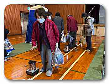 防災訓練　内山下小学校にて