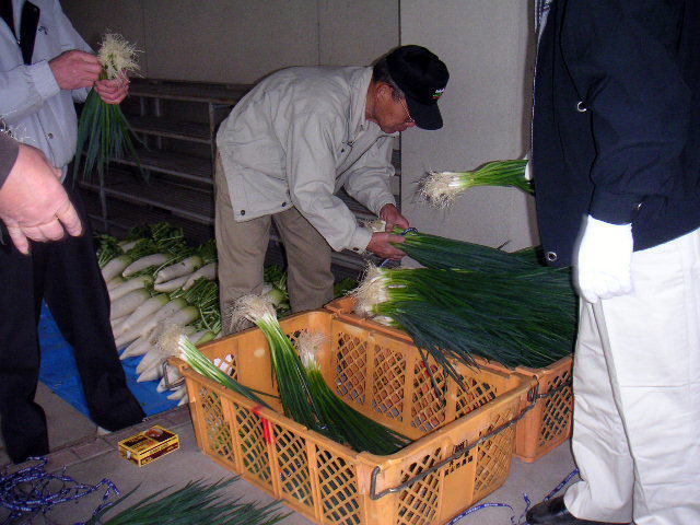 地域の農産物の搬入