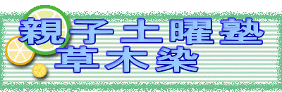 親子土曜塾
草木染