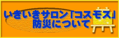 いきいきサロン「コスモス」 　　　防災について