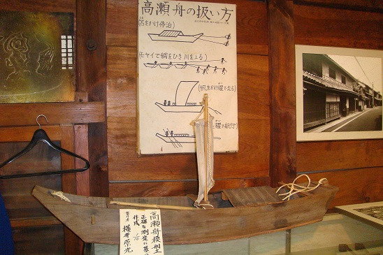 高瀬舟の模型