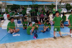 学区民体育大会のチームテント 学区民体育大会のチームテント