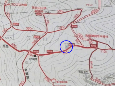 鳥池の位置図 鳥池の位置図