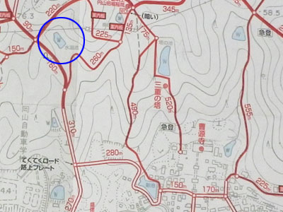 水溺池の位置図 水溺池の位置図