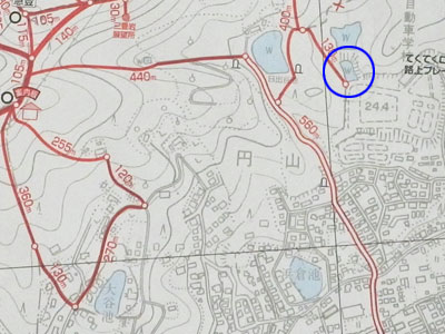 神宮地下池の位置図 神宮地下池の位置図