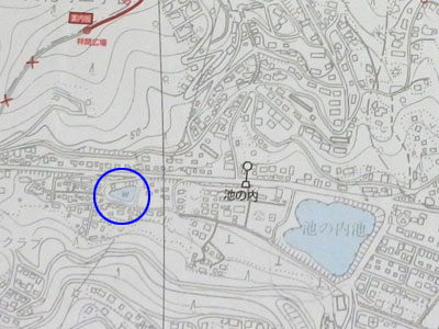 峠中池の位置図 峠中池の位置図