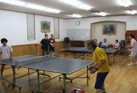 卓球の練習風景 卓球の練習風景