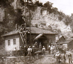 往時の円山嶽の火の見櫓全景 往時の円山嶽の火の見櫓全景