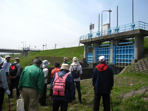 百間川柾木排水樋門と柾木樋門 百間川柾木排水樋門と柾木樋門