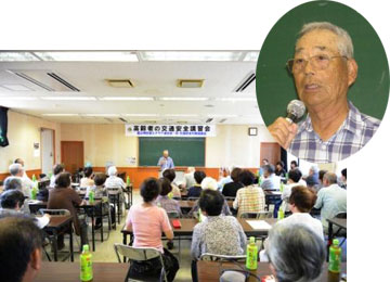 藤田学区老連会長の開会あいさつ 藤田学区老連会長の開会あいさつ