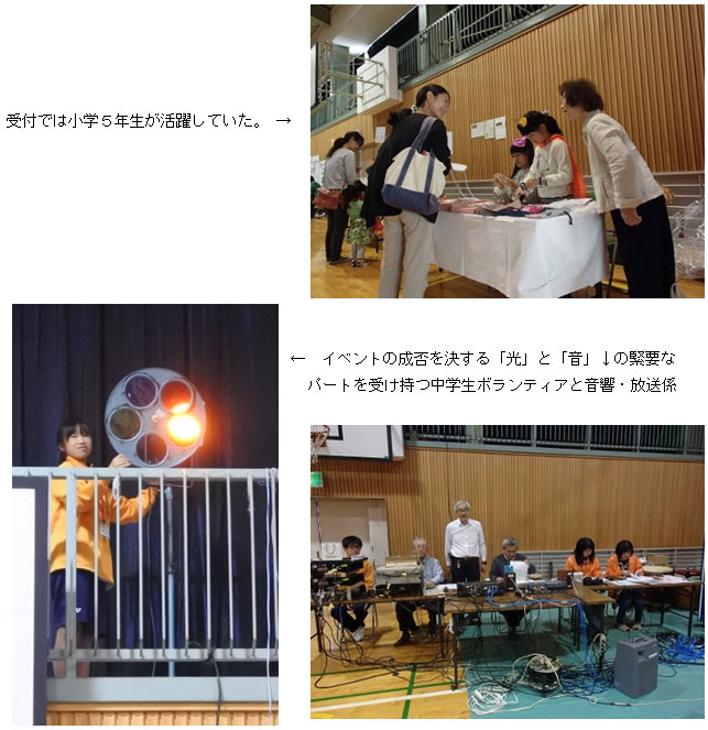 活躍する裏方さんの様子 活躍する裏方さんの様子