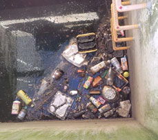 円山橋付近のごみ 円山橋付近のごみ