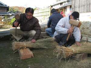 わら打ち わら打ち