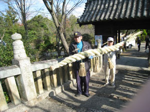 注連縄の運搬 注連縄の運搬