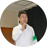 特殊詐欺被害防止について講演する柴床中央署生安第一係長 特殊詐欺被害防止について講演する柴床中央署生安第一係長