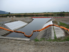 大仙樋門放水路完成 大仙樋門放水路完成