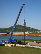 鋼矢板の打ち込み 鋼矢板の打ち込み