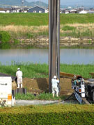 鋼矢板の打ち込み 鋼矢板の打ち込み