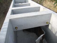 笠コンクリートの接合 笠コンクリートの接合