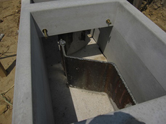 笠コンクリートと鋼矢板 笠コンクリートと鋼矢板