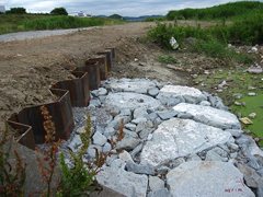 オムロン岡山の東 低水護岸の様子 オムロン岡山の東 低水護岸の様子