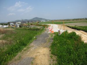 南端から北方向を望む 南端から北方向を望む