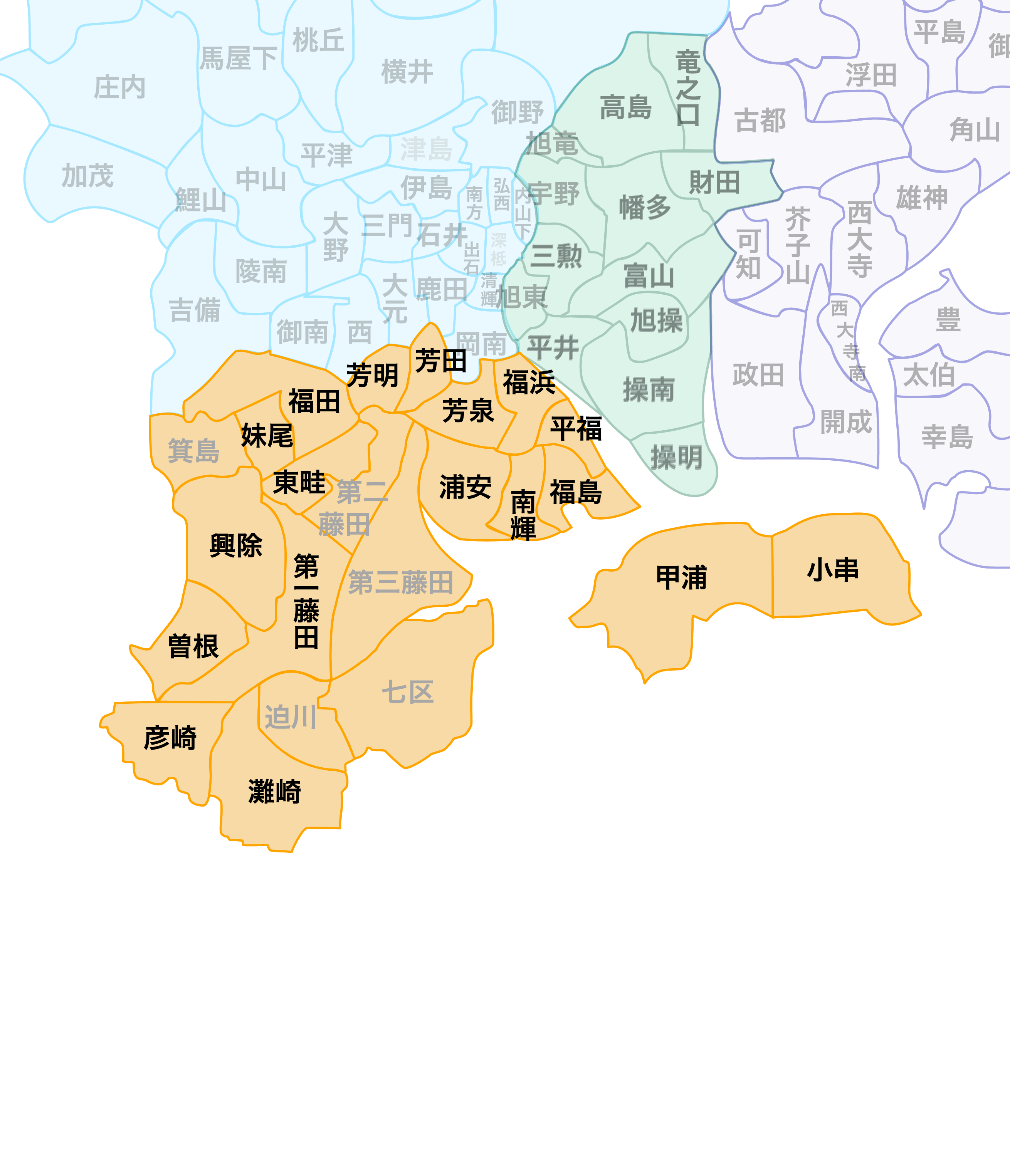 岡山市南区 町内会マップ